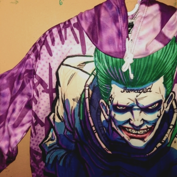 JOKER size XL in US sizing Full graphic front÷back awesome hoodie! NWT graffiti - Picture 2 of 3